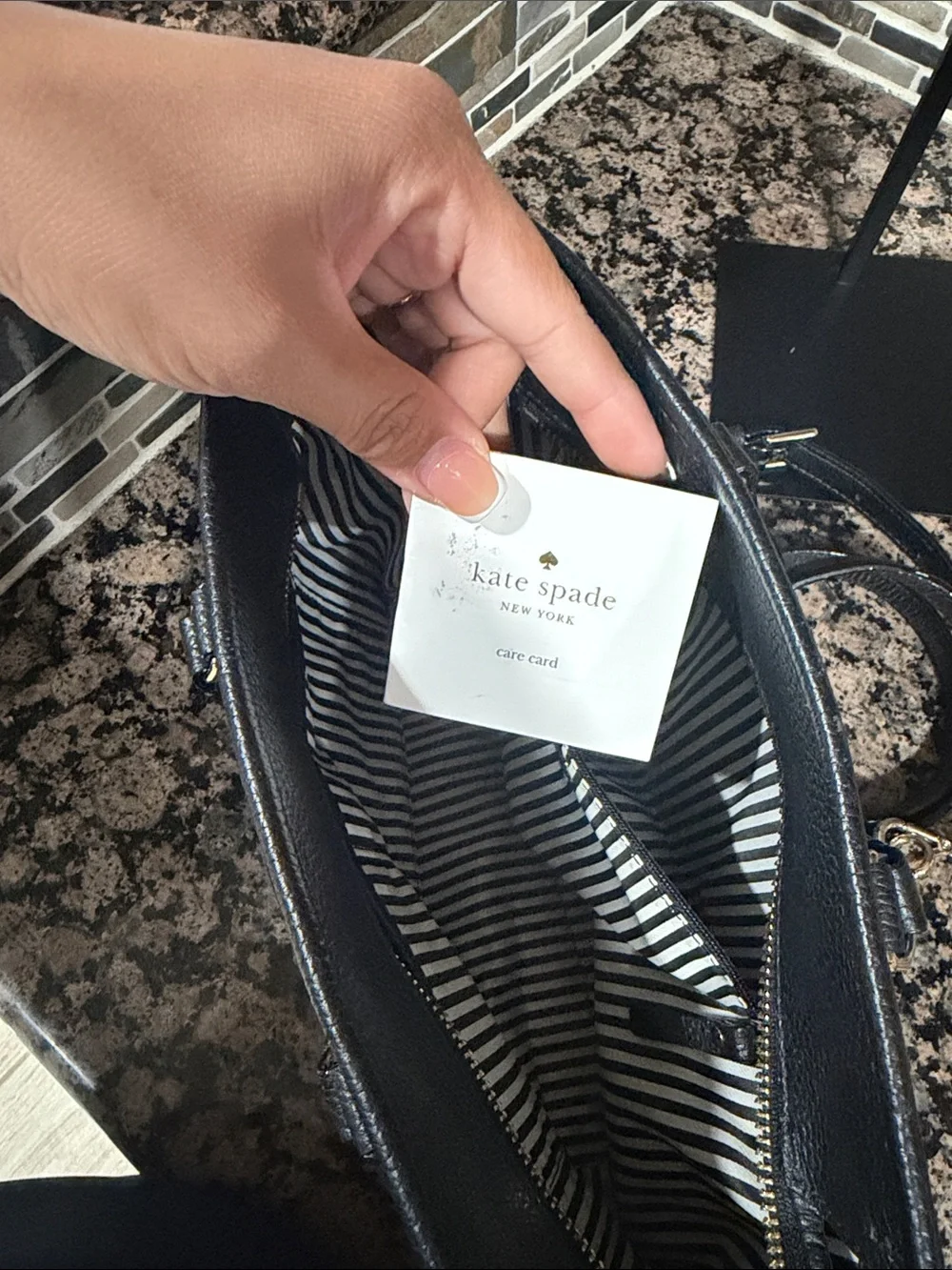 Kate spade Black Pebbled Leather bag
